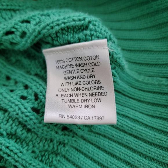 Old Navy Perfect Fit Green Open Knit Pullover Sweater Womens - Picture 6 of 6